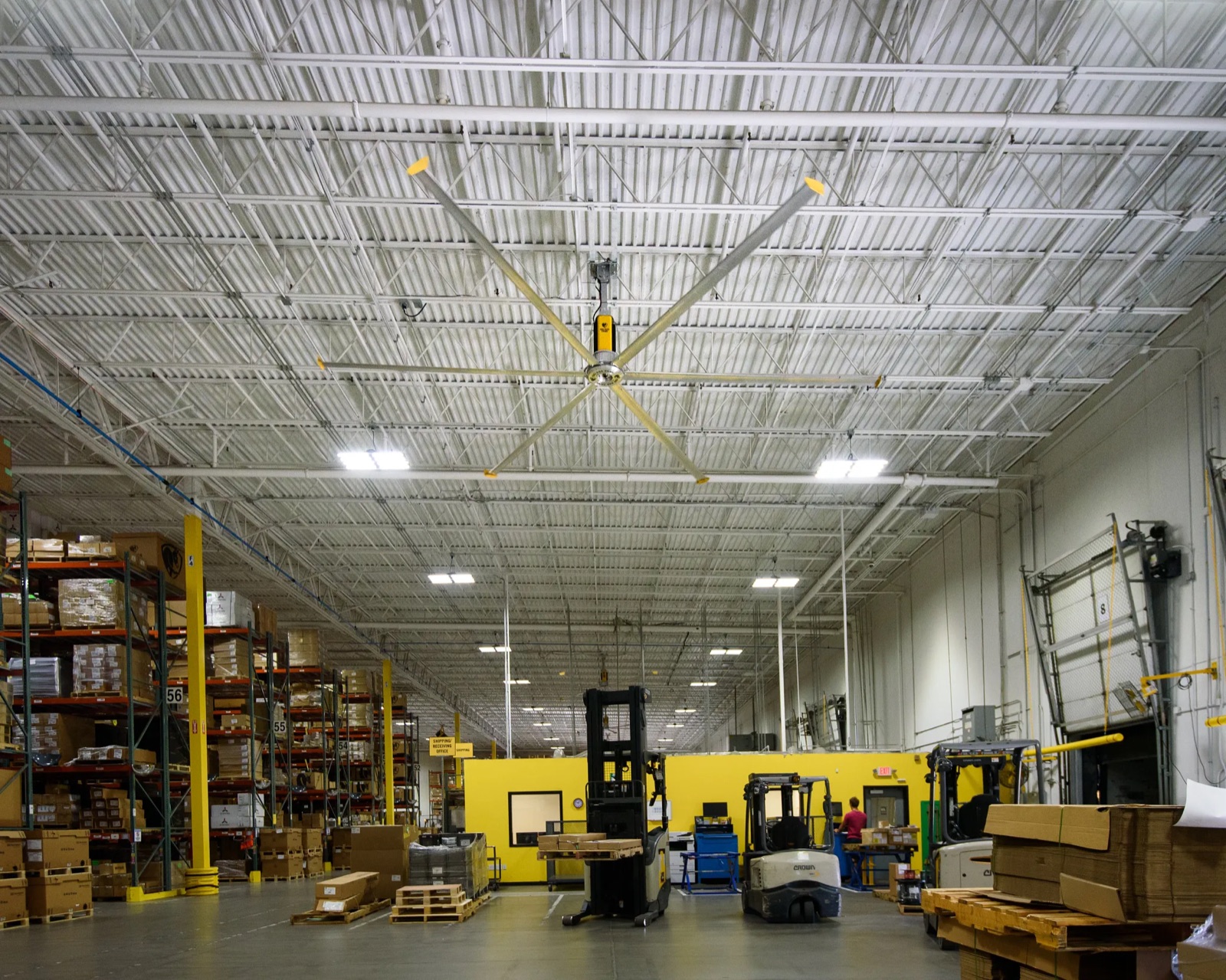 Large HVLS fan installed in a Singapore warehouse